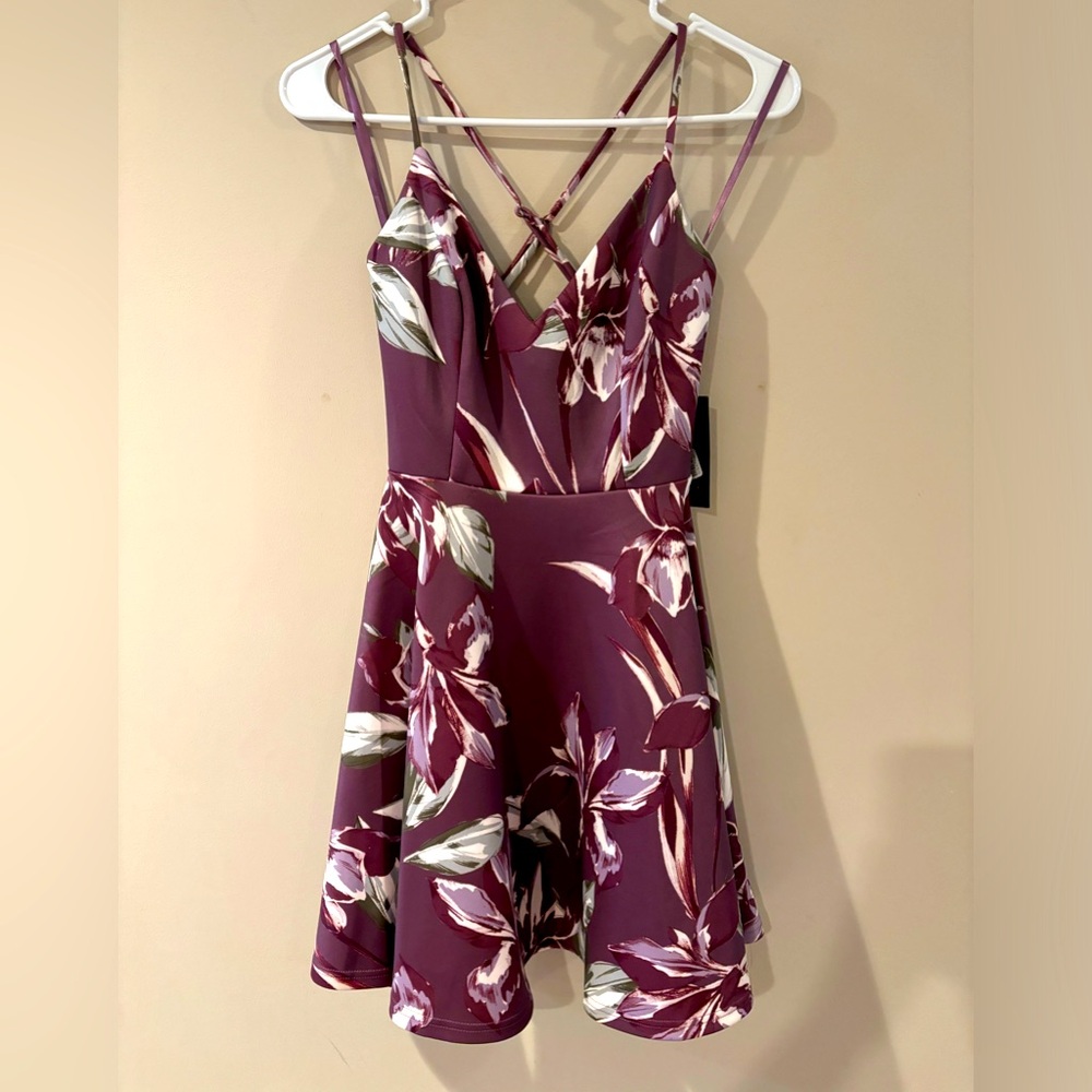 Plum floral dress